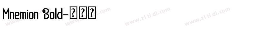 Mnemion Bold字体转换